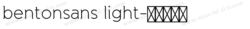 bentonsans light字体转换